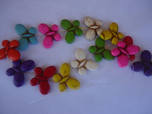 (image for) Multi Colored Butterfly Beads #TUS1089-B - Click Image to Close